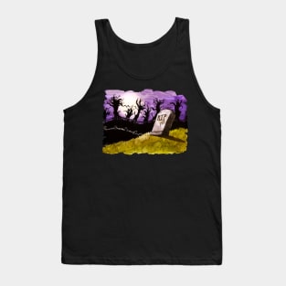 Moonlit Cemetery Tank Top